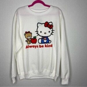 Hello Kitty White Crewneck Sweatshirt Size XL NWOT